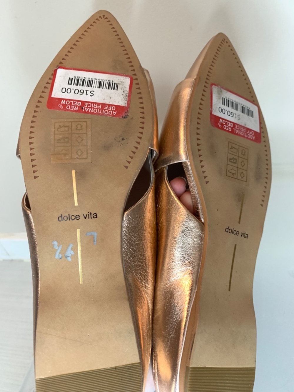 Dolce Vita Camia Mule Rose Gold Leather 7.5 - Picture 3 of 10